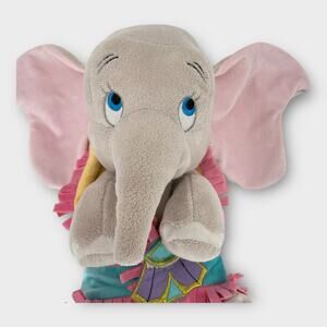 Disney Parks Babies Baby Dumbo Plush Blanket Pink Blue Circus Tent Wrap 11"